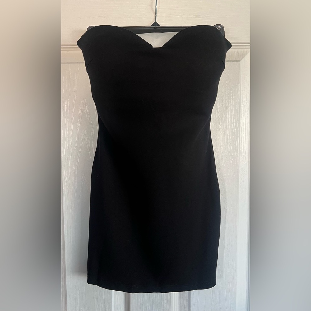 NWOT Superdown Revolve Bianca Black Strapless Mini Dress XXS $72 - Picture 5 of 7